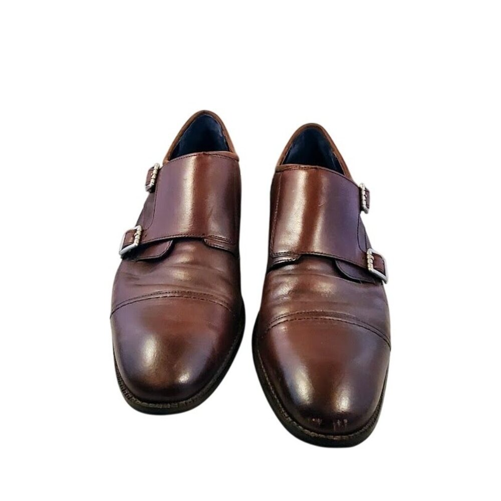 Cole Haan Grand.360 Double Monk Strap Shoes Men’s 11M | Brown Leather Oxford